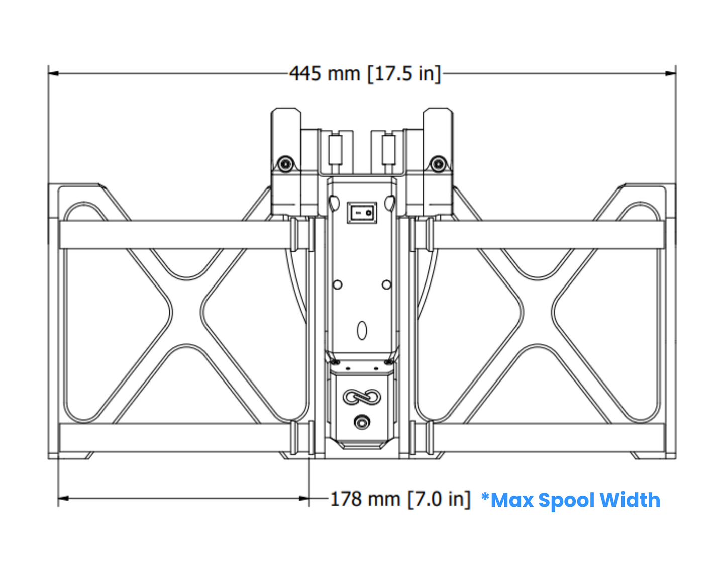 Infinity Flow S1 5kg variant size specifications for filament reloading systems.