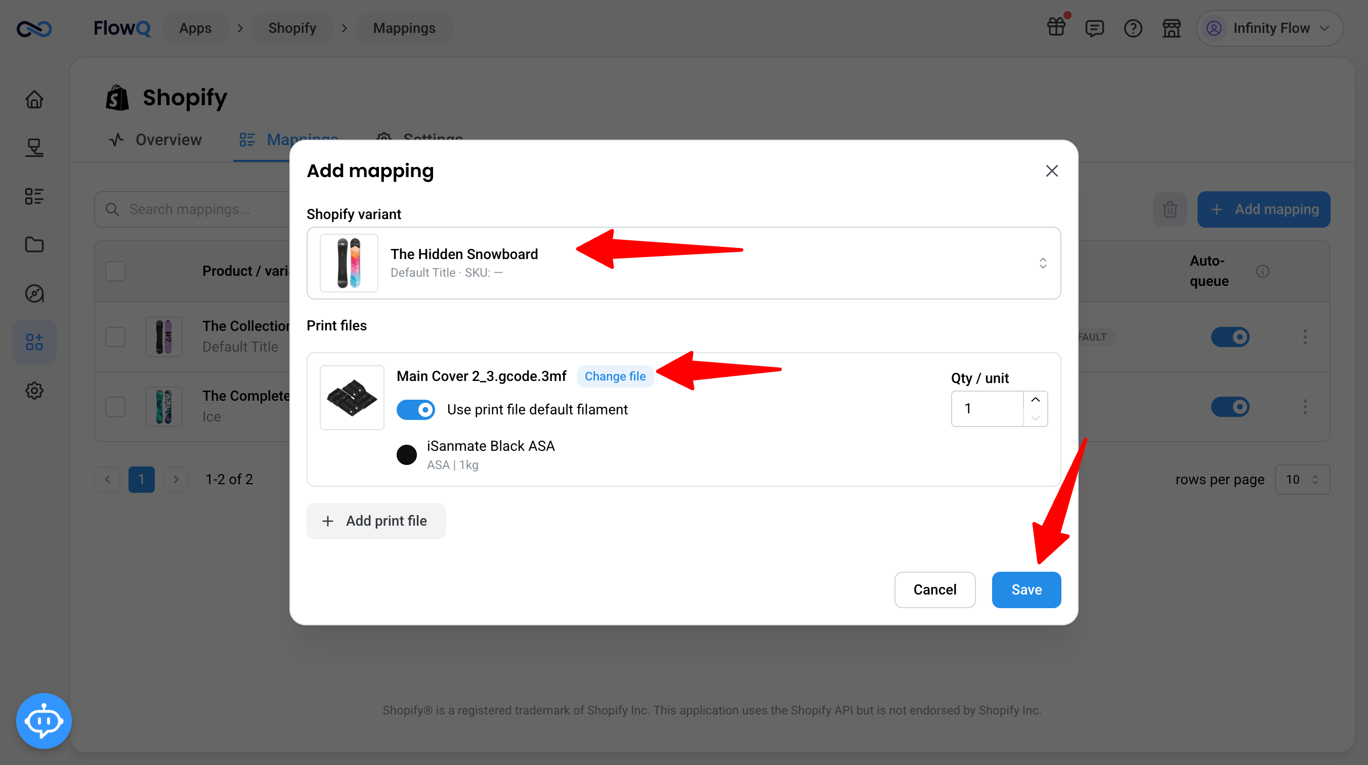 Shopify Integration for FlowQ – Infinity Flow 3D