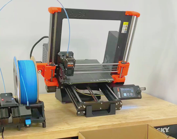 Video of a Prusa MK4 automatically clearing a 3D print off the build plate using the gantry.